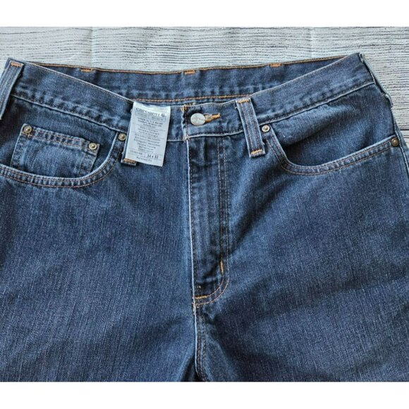 Carhartt Men's Jeans Relaxed Fit Dark Wash Size 34x32 - Picture 4 of 9